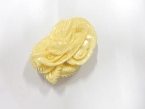 アンティーク　鯨　龍　帯留め